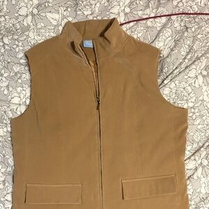 Denver Hayes Tan Sleeveless Zip-Front Vest